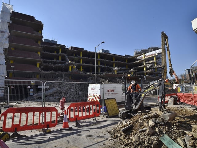The car park was knocked down earlier this year