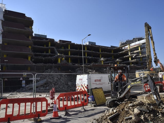 The car park was knocked down earlier this year