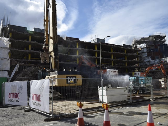 The car park was knocked down earlier this year