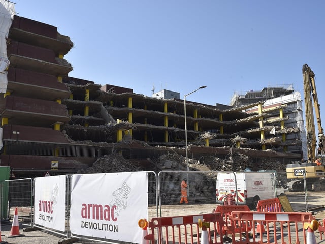 The car park was knocked down earlier this year