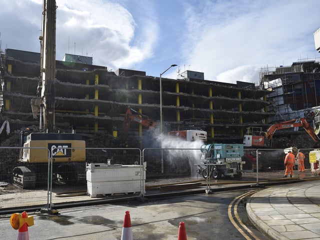 The car park was knocked down earlier this year