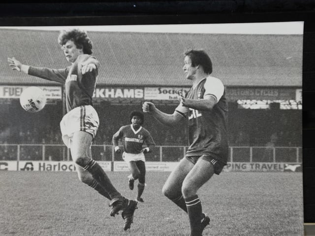 v Notts County (a), 1981. Eventual Second Division champions humbled at home by Robbie Cooke’s deflected goal. Great game, great performance, great atmosphere, great travelling support for the Fourth Division side. Just what the FA Cup should always be about. Cooke is pictured.