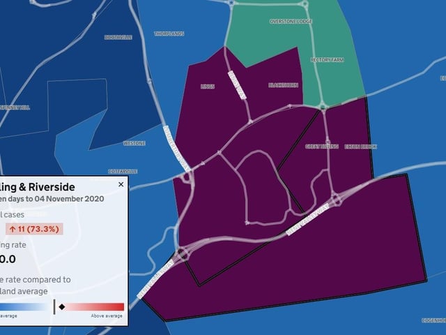 Billing & Riverside saw a 78 per cent rise in new cases