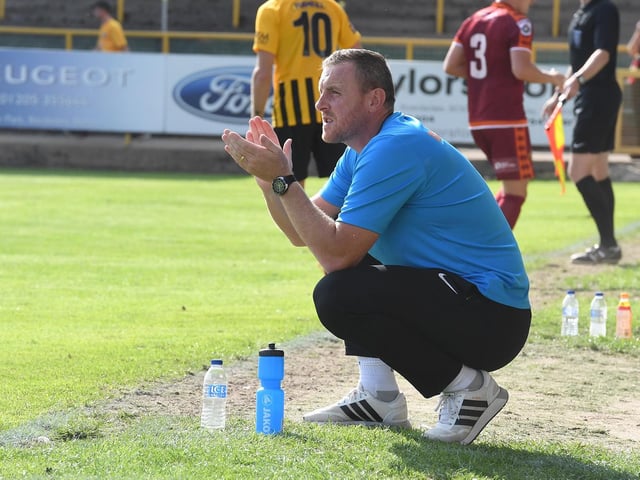 Leeds fan Elliott channels his inner Bielsa against Spennymoor.