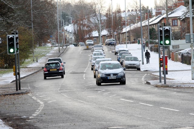 Main roads in the town, like London Road, were cleared for vehicles