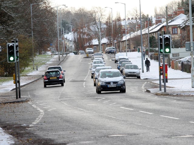 Main roads in the town, like London Road, were cleared for vehicles
