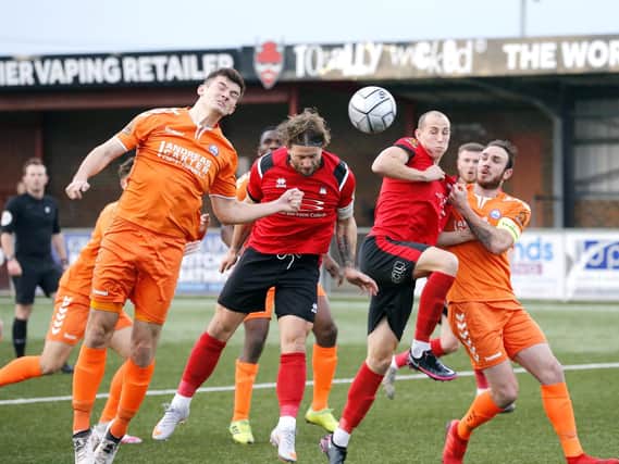 Action from Eastbourne Borough v Braintree Town. Picture by Lydia Redman