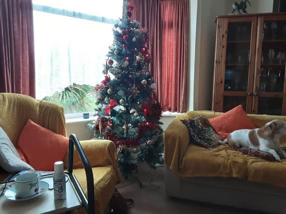 Sarah Chalk's 81-year-old mother has put her Christmas decorations up already