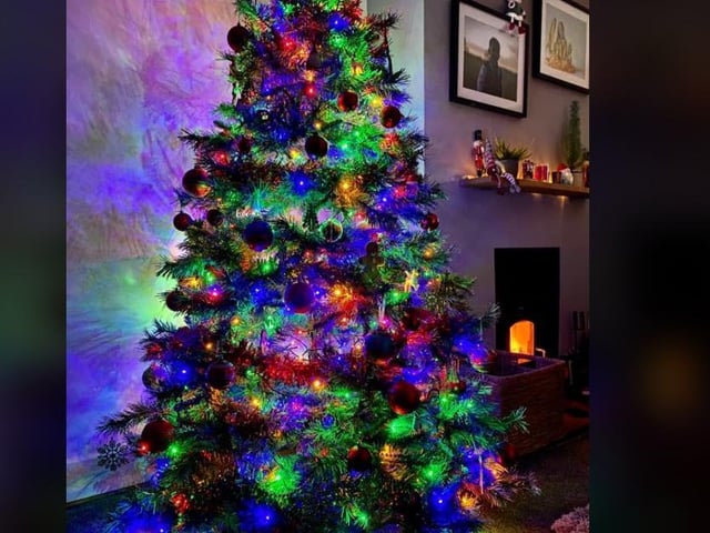 This is a very jolly tree in Tash Theobald's home in Eastbourne