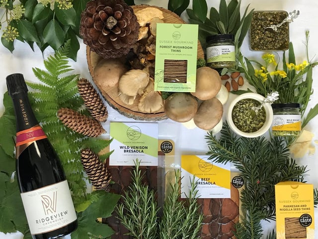 Unique, delicious canapé kits, gift boxes and hampers from award-winning Sussex producer featuring perfectly matched artisan food and wine from Sussex Gourmand, Ditchling Rise, Brighton.