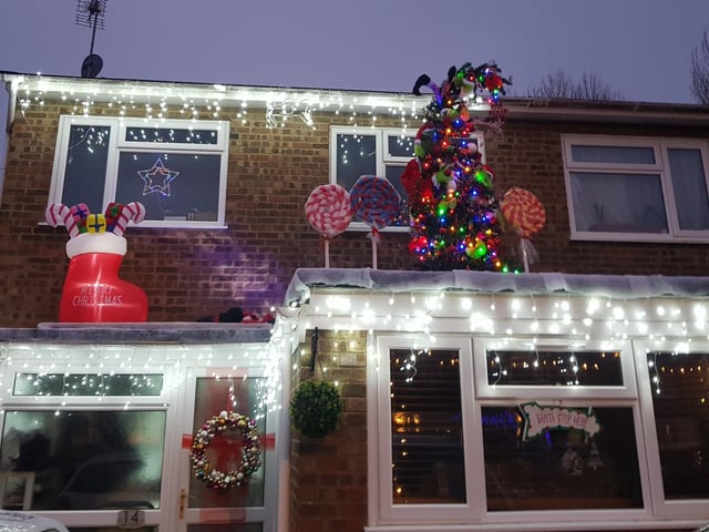 Gemma and Dan Cox from Durrington have created a Grinch-themed Christmas display