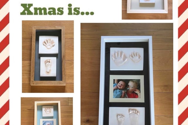 Made in Petworth, these beautifully framed hands and feet casts and silver jewellery are perfect as a stocking filler or a gift for anyone due next year. Visit www.teenytinytoes.co.uk to see what is possible for your little people or furry friends. Gift vouchers also available for any denomination. www.facebook.com/teenytinytoesbabyhandfootprintcasting
