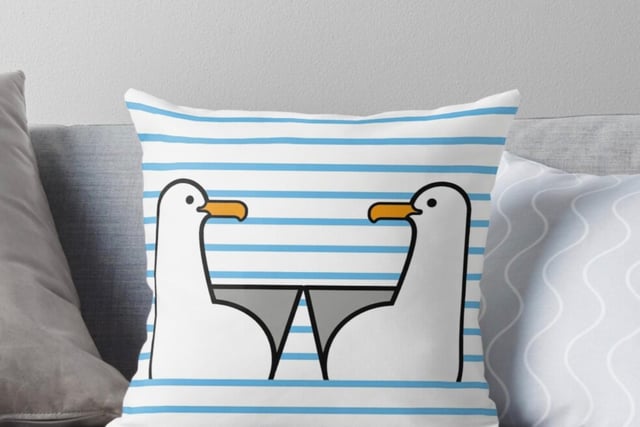 This Selsey seagulls print is available on a number of items including cushions, coasters, cups and clocks. Visit bit.ly/selseyseagulls