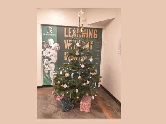 The 'kindness tree' in the school's foyer