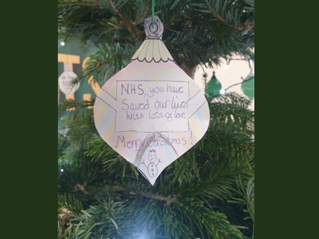 The 'kindness tree' is in the school's foyer