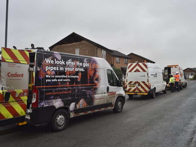 Gas explosion in house at Holly Drive, Bourne. Pictures: David Lowndes