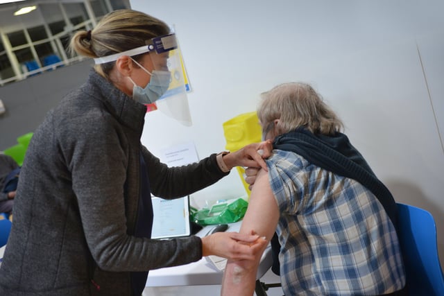 The Sovereign Centre in Eastbourne is being used as a Covid-19 Vaccination Centre. SUS-210126-131907001