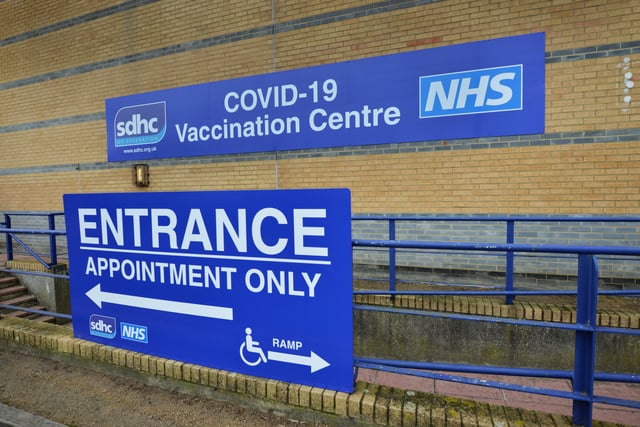 The Sovereign Centre in Eastbourne is being used as a Covid-19 Vaccination Centre. SUS-210126-131539001