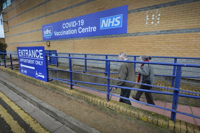 The Sovereign Centre in Eastbourne is being used as a Covid-19 Vaccination Centre. SUS-210126-131659001