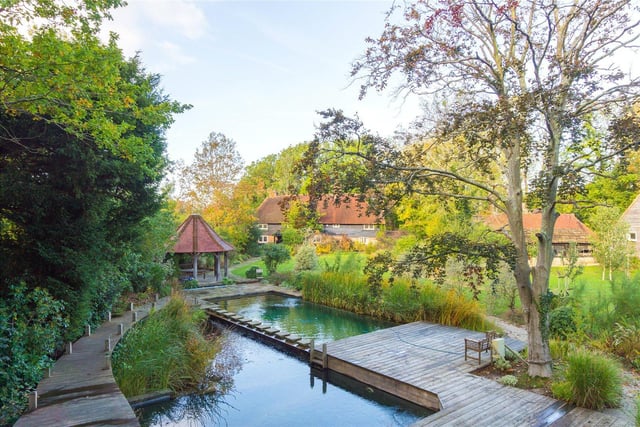 Historic Grade II listed  rural retreat with unique landscaped wild swimming pool. Price: Offers over £1,500,000.
