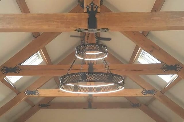 Steel fabricator Samuel Knight, 35, from Preston created an impressive chandelier using steel and LED strips, and came ninth
