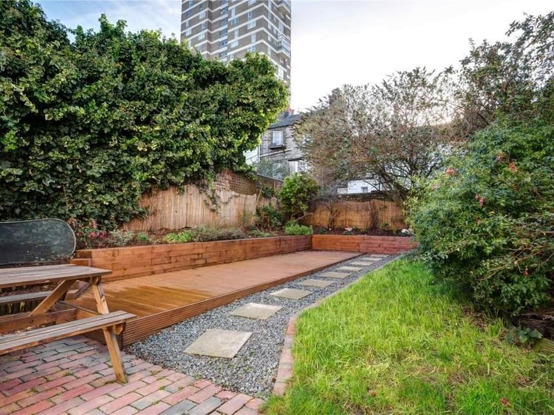 Two bedroom, lower ground floor flat with south facing rear garden and additional courtyard, in central Brighton and not far from seafront.