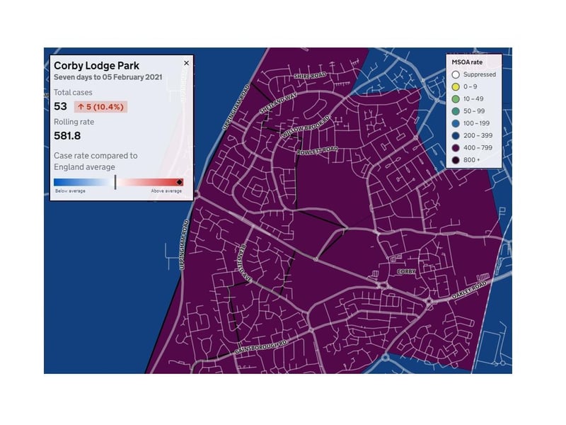 HIGH — Lodge Park is one of the areas in Corby where case rates remain stubbornly high