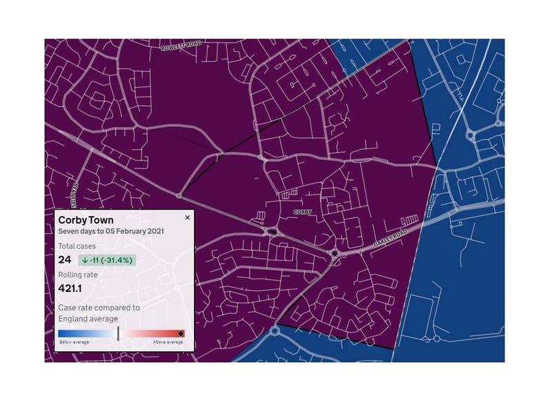 HIGH — Corby Town's rate remains over 400 despite a significant drop according to latest figures