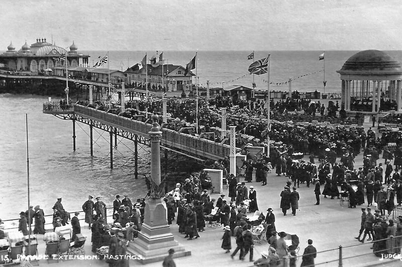 The opening of the bandstand in April 1916. Picture courtesy of David Padgham SUS-190329-111555001