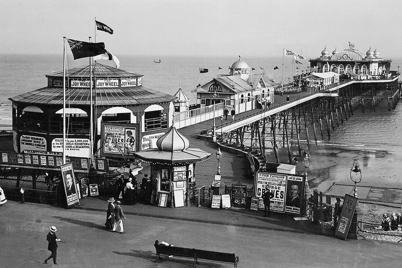 Hastings Pier in August 1911. New attractions included the Joy Wheel, bowling alley and shooting range. Picture courtesy of Richard Riding Collection SUS-190329-111702001