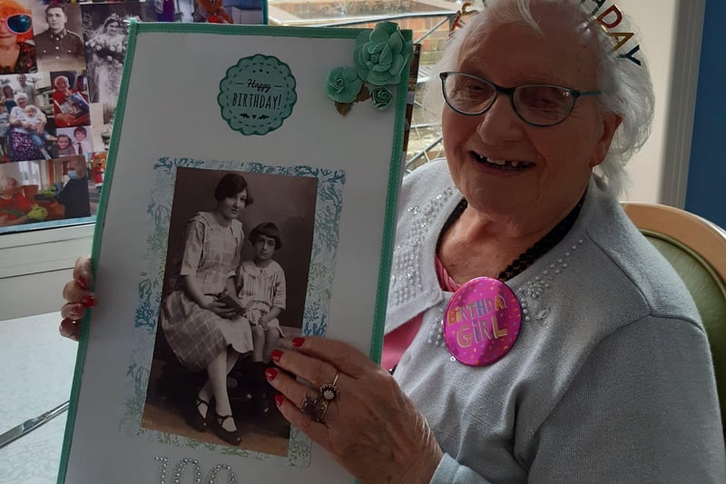 Lilian Charman's 100th birthday celebrations at Rustington Hall