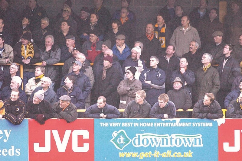 Watching the Darlington game in 2006.