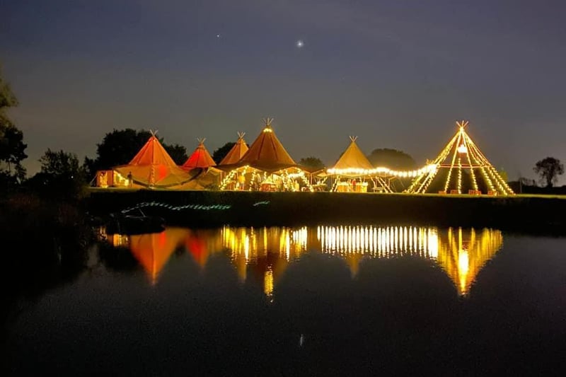 Sywell Grange, on Holcot Lane in Northampton, is set amidst 100 acres of farmland, offers an exclusive use of their tipis and marquees for weddings. Perfect for those who want an outdoor wedding, followed by dancing under the stars at night!