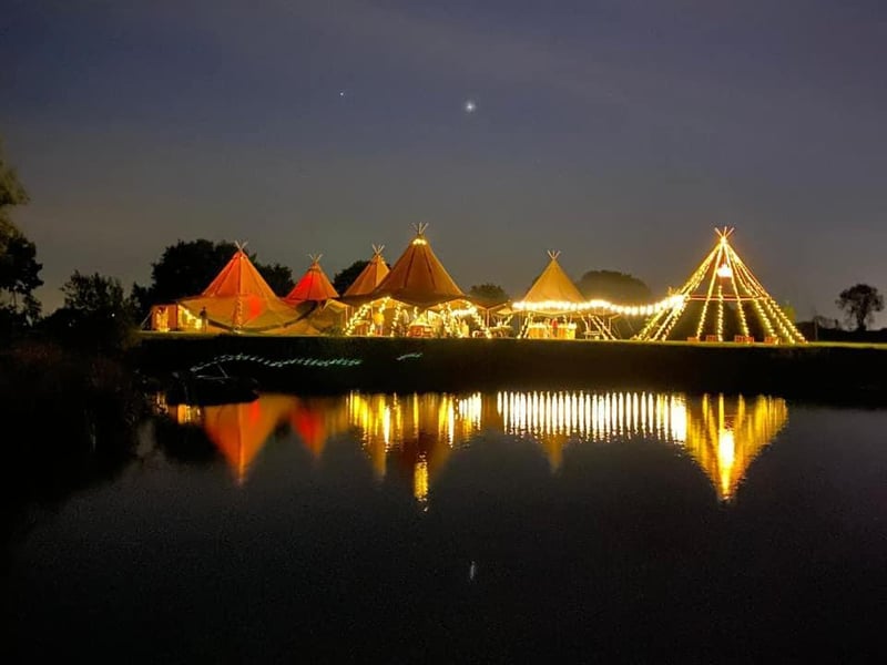 Sywell Grange, on Holcot Lane in Northampton, is set amidst 100 acres of farmland, offers an exclusive use of their tipis and marquees for weddings. Perfect for those who want an outdoor wedding, followed by dancing under the stars at night!