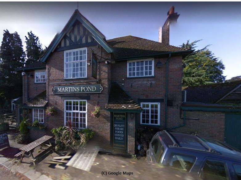 The pub in Potten End was nominated by two readers. One reader said: "Such a lovely welcoming pub! Friendly, chatty, helpful and welcoming bar staff! I cant wait to return!" Another added: "I nominate Martin’s Pond, feel really safe, COVID regulations followed, social distancing is applied, great landlady and staff, food amazing!" (C) Google Maps