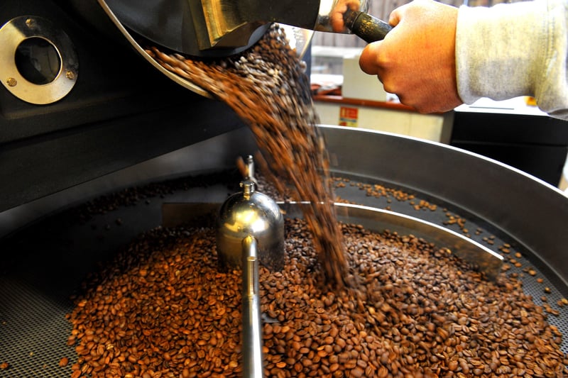 Once roasted, the beans are rapidly cooled to stop them from burning