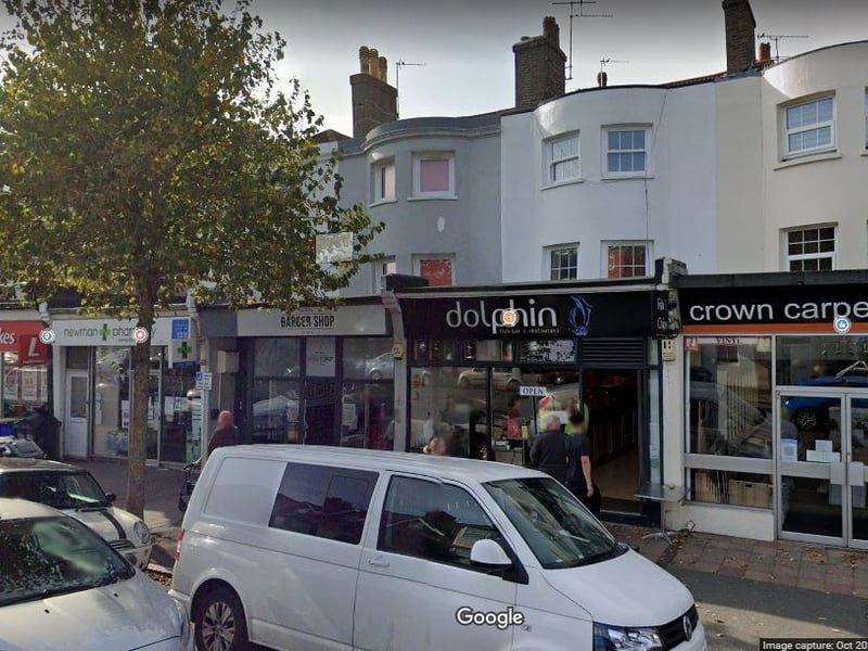 Dolphin Fish Bar & Restaurant is said to serve up 'the best fish and chips on the south coast' with 'piping hot, non-soggy chips and fresh flaky fish'. Scores 4.5 out of 5 on Tripadvisor.