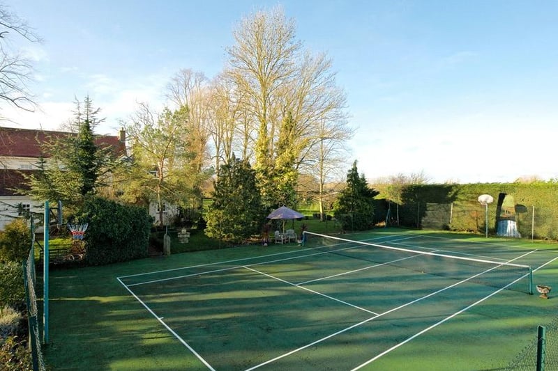 This private land has a tennis court that doubles as a basketball court depending on your preferences.