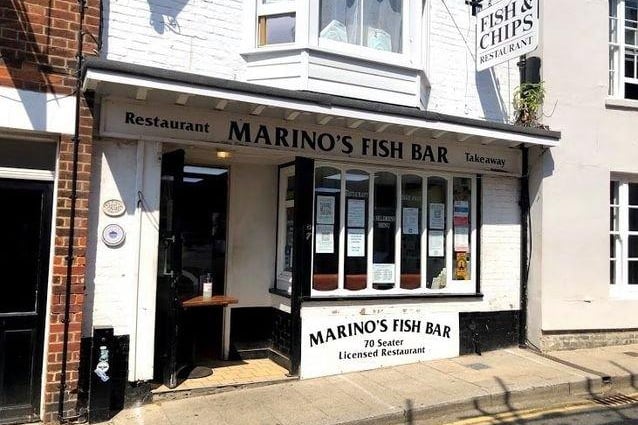 Marino's is a traditional fish bar serving up 'the best fish and chips ever' according to one tripadvisor user and 'the best fish and chips in the UK' according to another. Scores 4.5 out of 5 on Tripadvisor.