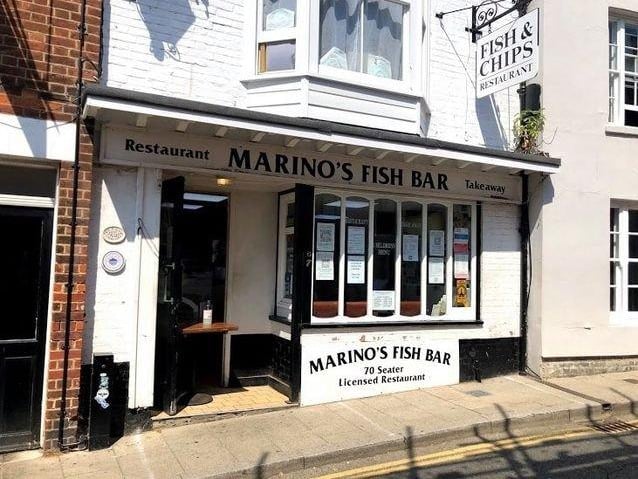Marino's is a traditional fish bar serving up 'the best fish and chips ever' according to one tripadvisor user and 'the best fish and chips in the UK' according to another. Scores 4.5 out of 5 on Tripadvisor.