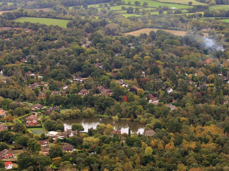 HOR 081011 Aerial photo. Looking southwest from West Chiltington towards Chanctonbury Ring. photo by derek martin ENGSNL00120111010104932
