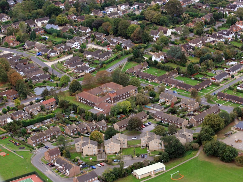 HOR 081011 Aerial photo. Henfield, looking south west St Peter's Primary School is bottom right. photo by derek martin ENGSNL00120111010165952
