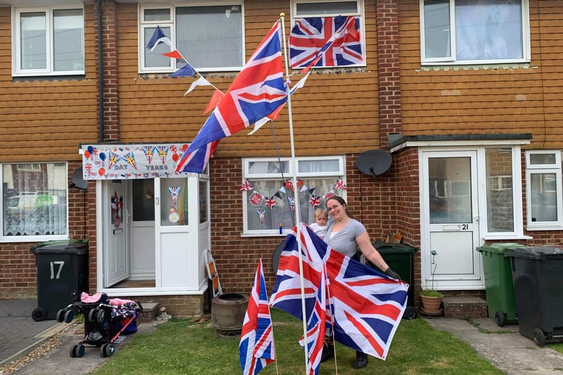 Eastbourne residents celebrated VE Day over lockdown. SUS-201105-101942001