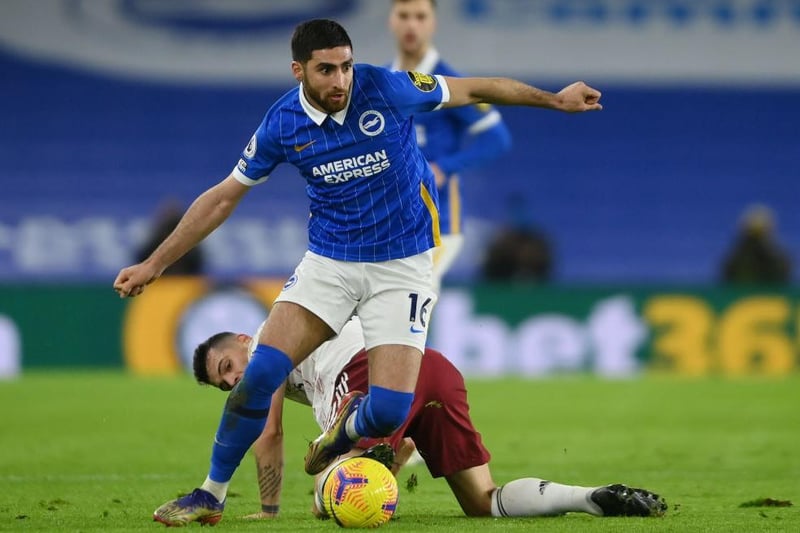 Brighton contract expires June 2023. Once again a frustrating season for the Iranian. Was close to leaving last January but stayed and a niggling hamstring injury hindered his progress. Never had an extended run under Graham Potter and this summer could be the right time to depart for both parties.