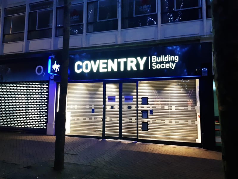 A Coventry Building Society spokesman said: "Thanks for highlighting this. We are aware of our impact on the environment, both through energy consumption and light pollution, and we are actively looking at ways to reduce this.
"Our branches may need some out of hours lighting for security purposes but we’re looking at more efficient and effective ways we can keep lighting and energy use to a minimum, particularly when our branches are closed."