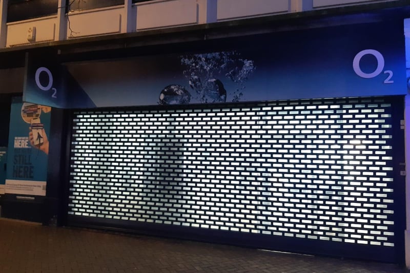 The shop's lights are left on all throughout the night. O2's environmental policy states: "At O2, we’re committed to playing our part in tackling climate change, doing what we can to protect the environment and helping others do the same by delivering more sustainable choices."