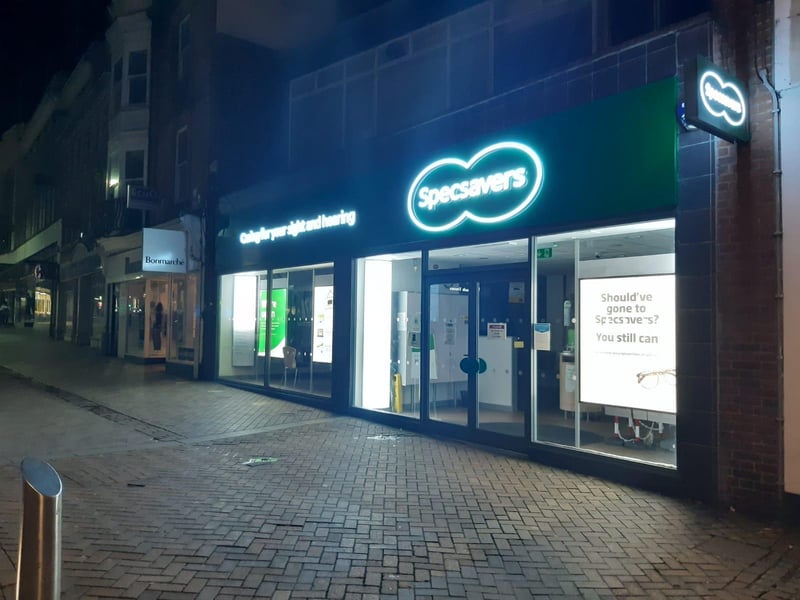 A Specsavers spokeswoman said: "All of the store’s interior store lights are turned off when the store is closed to avoid wasting energy.
"The only one which remains on is the signage light on the front of the store. This is powered by new LED bulbs which are much more environmentally friendly than conventional lights."
According to an annual report published by Specsavers, the firm says: "We are committed to taking responsibility for the impact our business has on the environment and have adopted a risk-based approach to understanding, minimising and mitigating this impact." As you can see compared to the other shops, Specsavers is one of the brighter stores in the street.