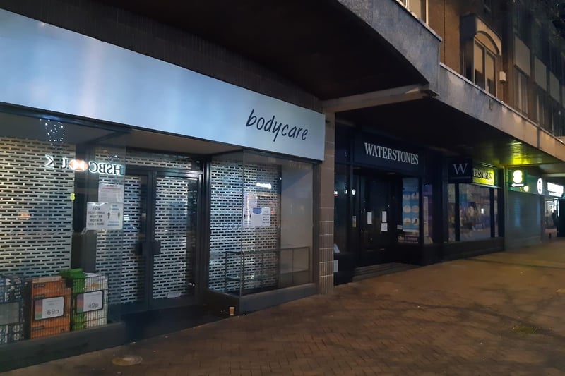 Two other examples of shops which have turned off lights while they are not in use.