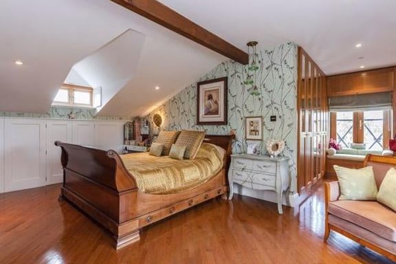 One of the four bedrooms at this property.