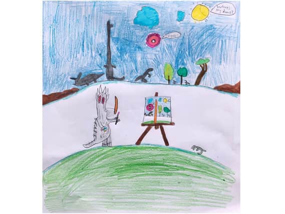 A cartoon from Joseph L Bishop Loveday school earned him the first place award coordinated by Bloxham School